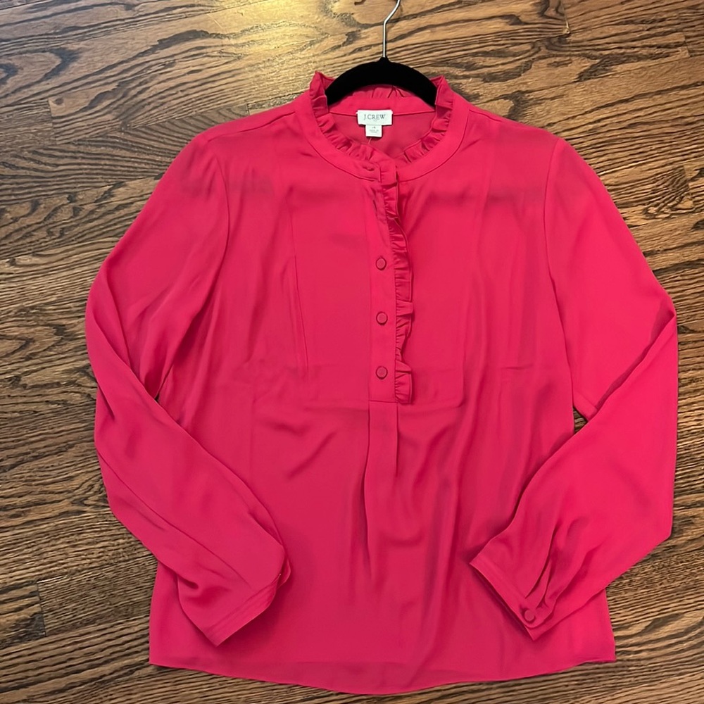 JCrew hot pink Blouse NWT size 4